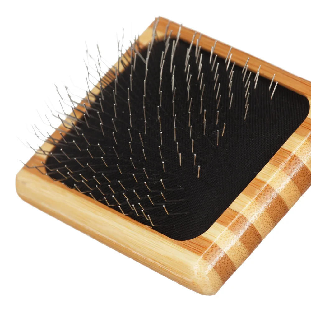 Pet Champion Naturally Aged Bamboo Slicker Brush